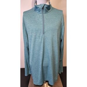 Duluth Trading‎ Co Men's Large L Blue Long Sleeve 1/2 Zip up Pullover Sweater